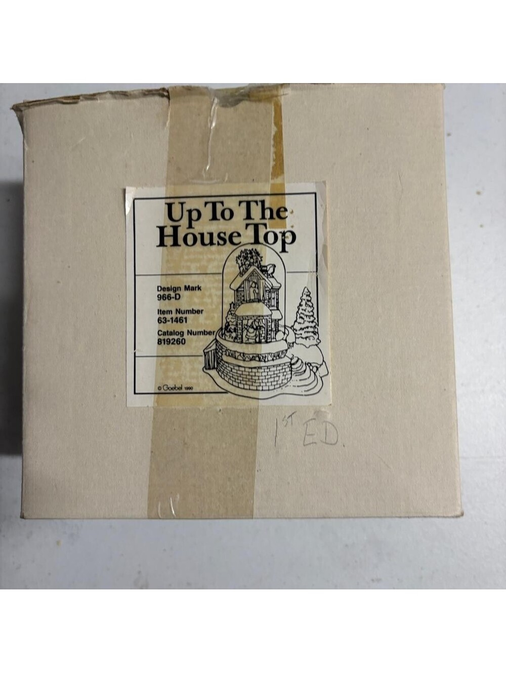 Goebel Olszewski Up To The House Top Miniature Figurine 1st Ed 63-1461 Boxed